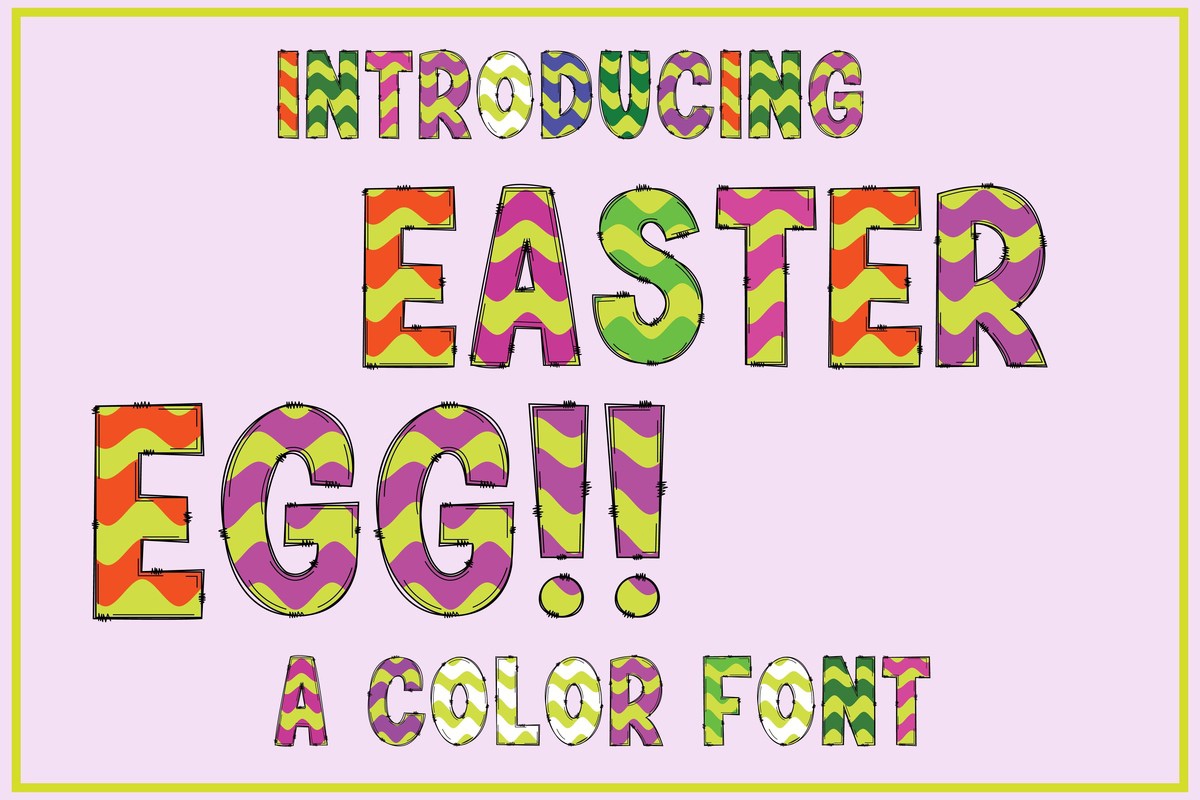 Пример шрифта Easter Egg