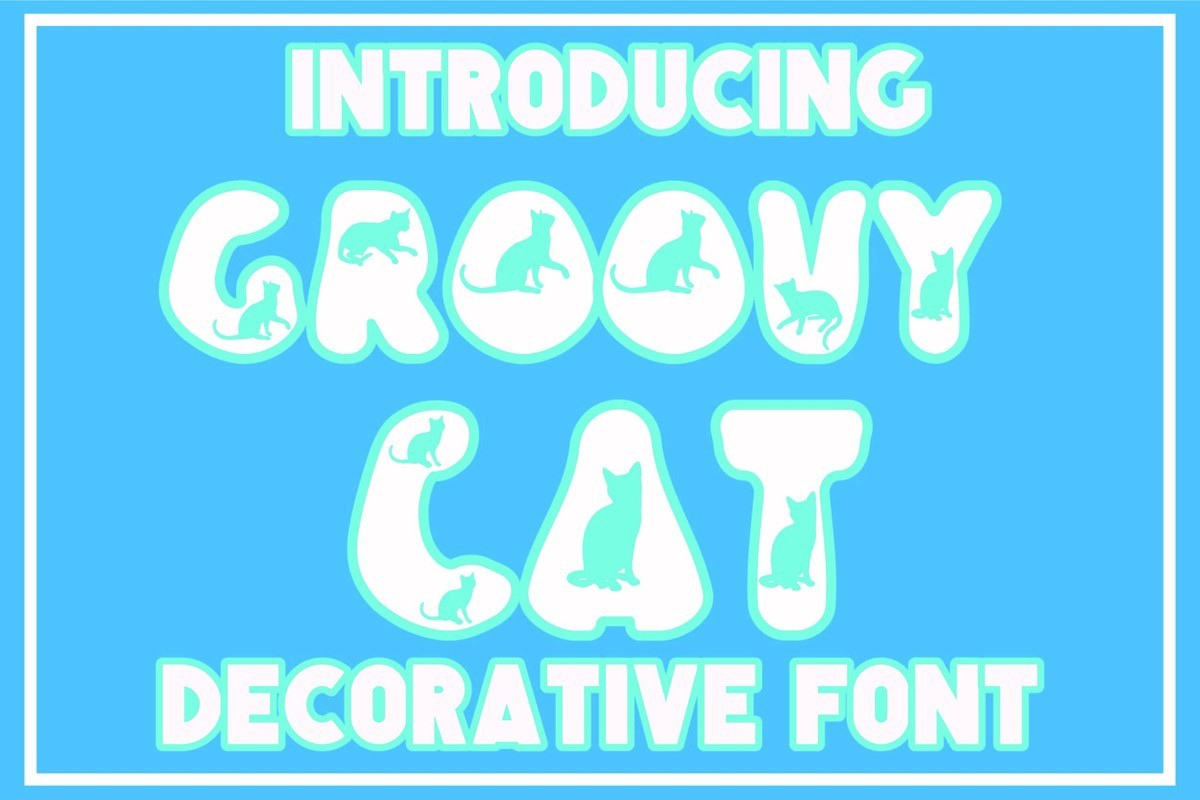 Пример шрифта Groovy Cat