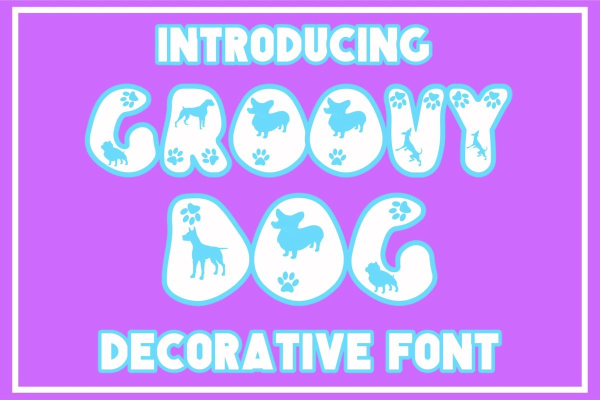 Пример шрифта Groovy Dog Regular