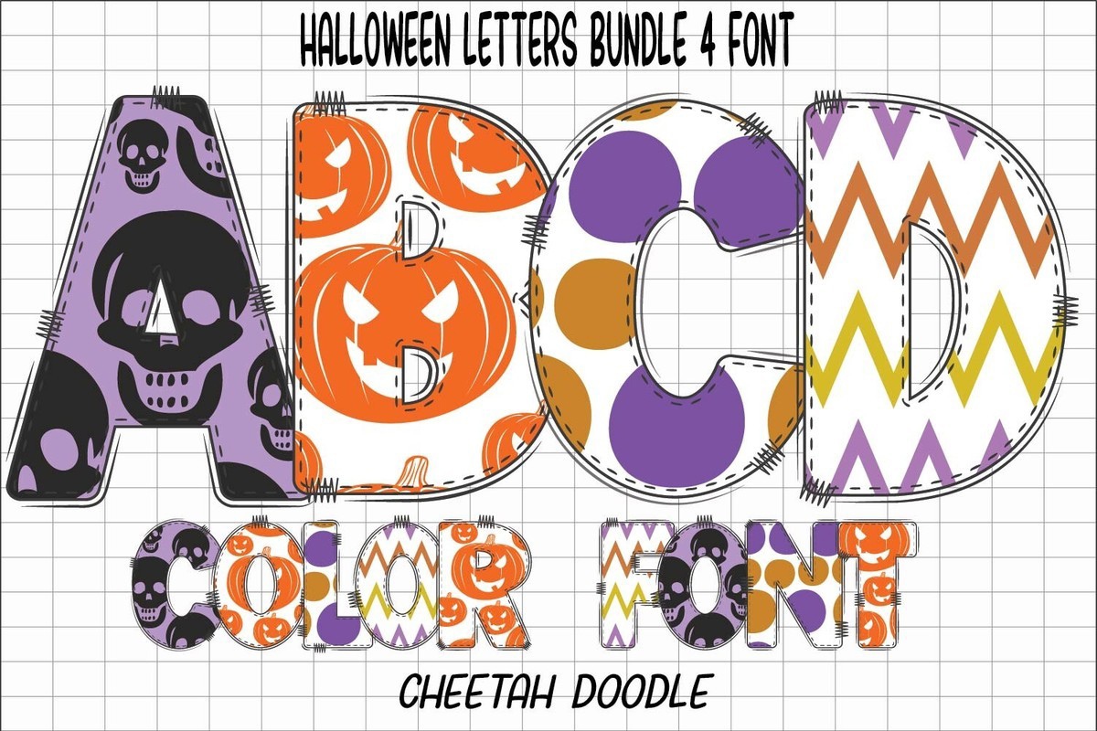 Пример шрифта Halloween Letters