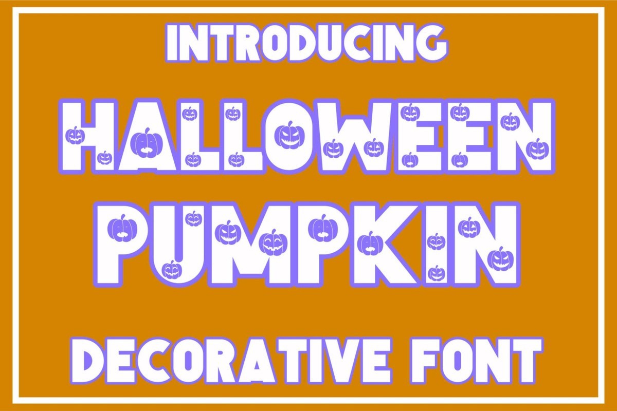 Пример шрифта Halloween Pumpkin