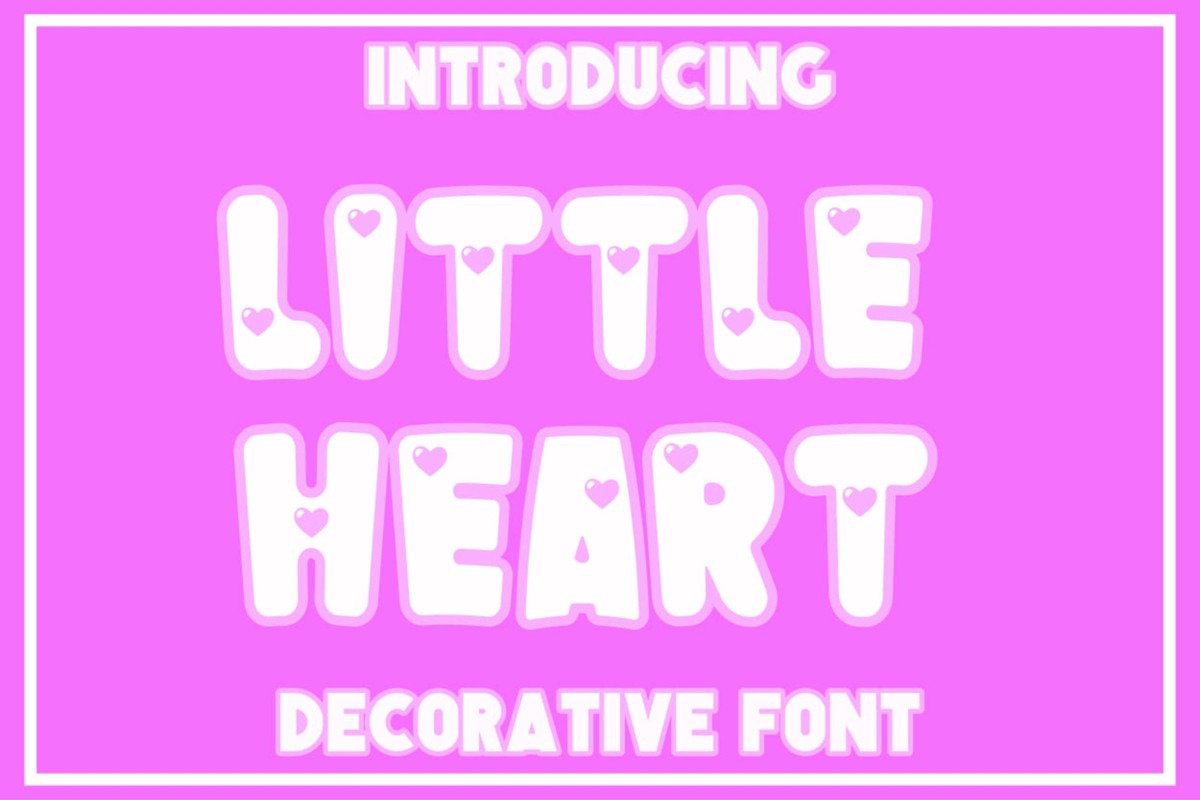 Пример шрифта Little Heart Regular