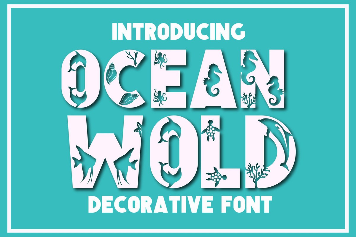Пример шрифта Ocean Wold
