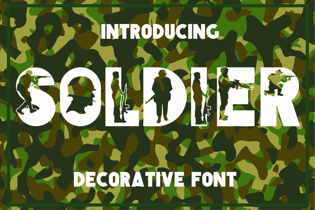 Пример шрифта Soldier Regular