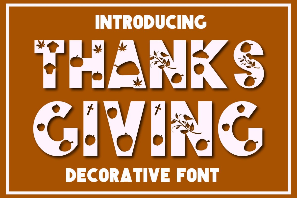 Пример шрифта Thanksgiving