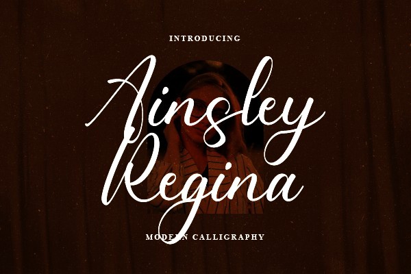 Пример шрифта Ainsley Regina Regular