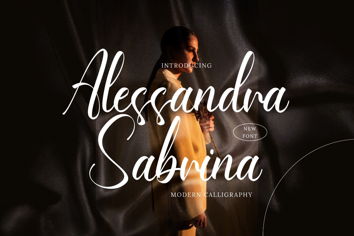 Пример шрифта Alessandra Sabrina