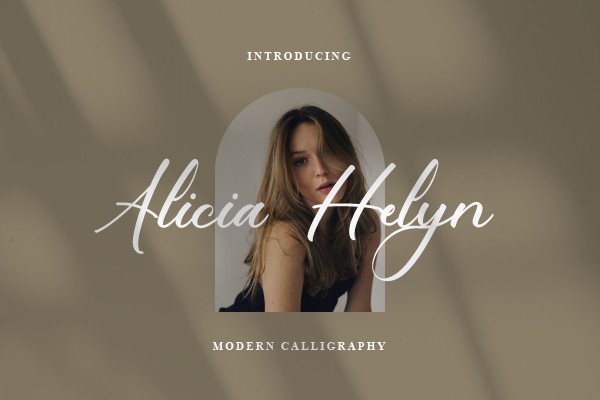 Пример шрифта Alicia Helyn