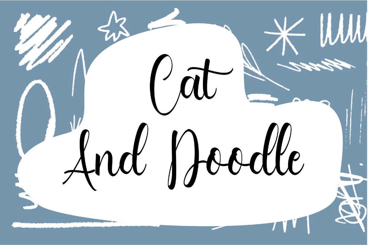 Пример шрифта Cat and Doodle