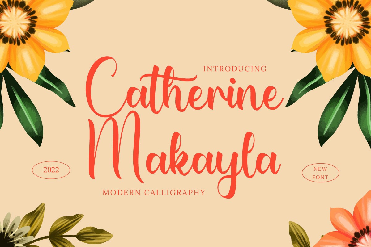 Пример шрифта Catherine Makayla Regular