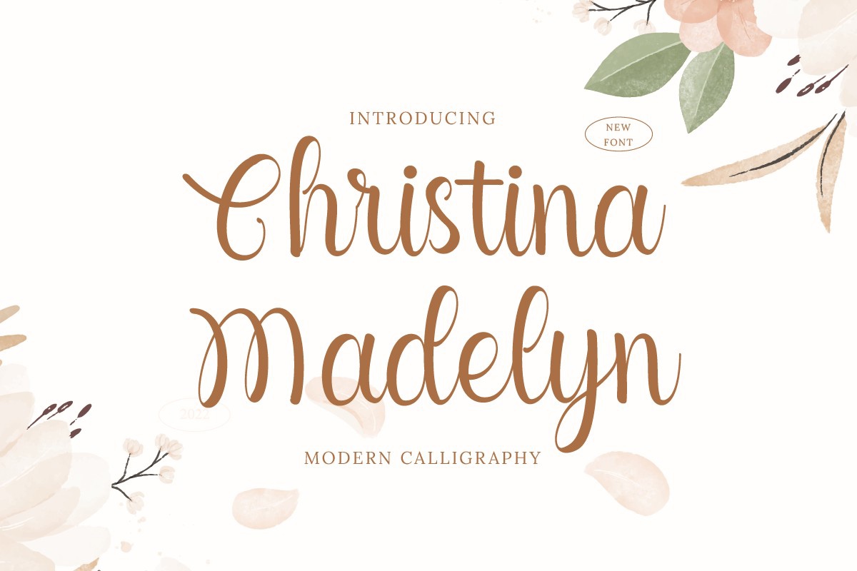 Пример шрифта Christina Madelyn