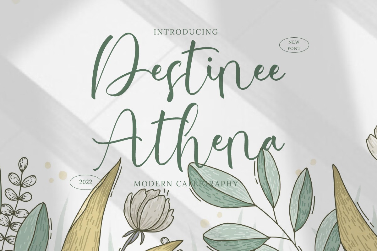 Пример шрифта Destinee Athena