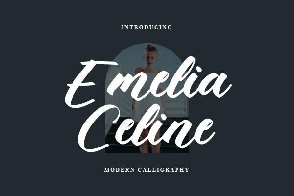 Пример шрифта Emelia Celine Regular