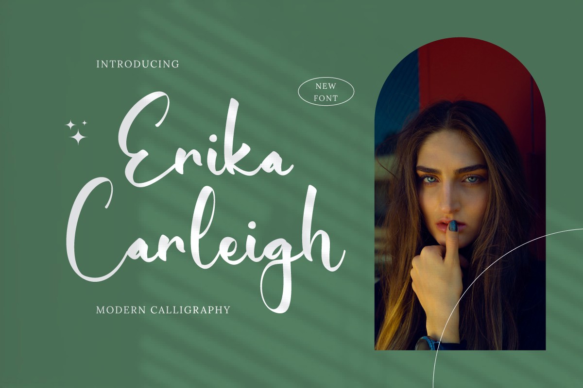 Пример шрифта Erika Carleigh