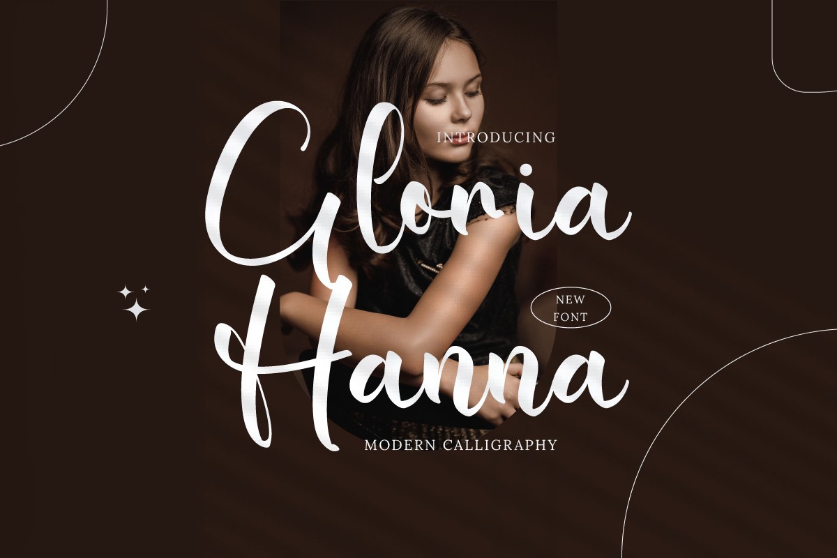 Пример шрифта Gloria Hanna