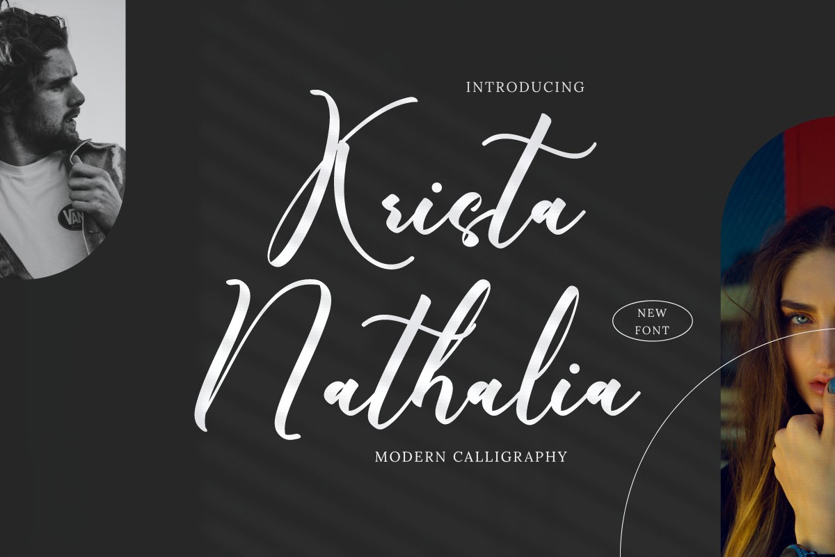 Пример шрифта Krista Nathalia