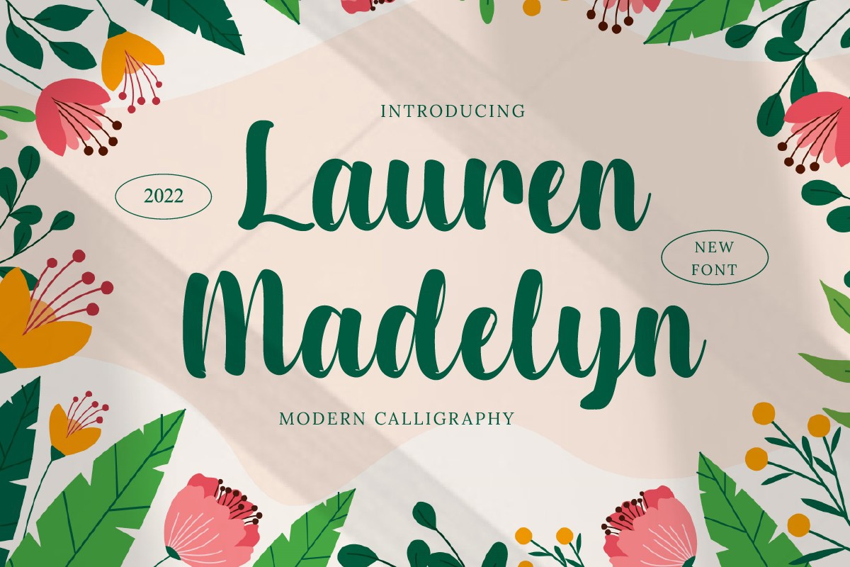 Пример шрифта Lauren Madelyn Regular