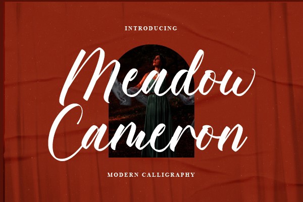 Пример шрифта Meadow Cameron