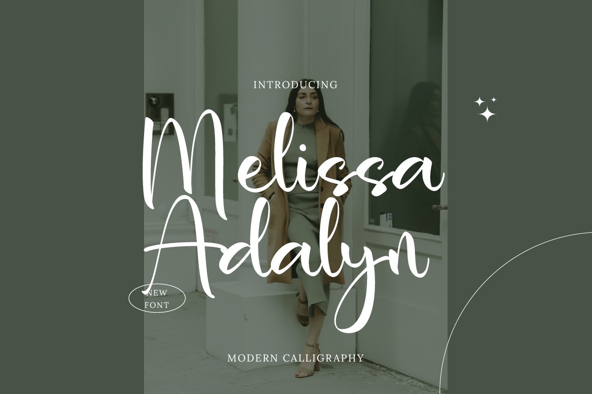 Пример шрифта Melissa Adalyn Regular