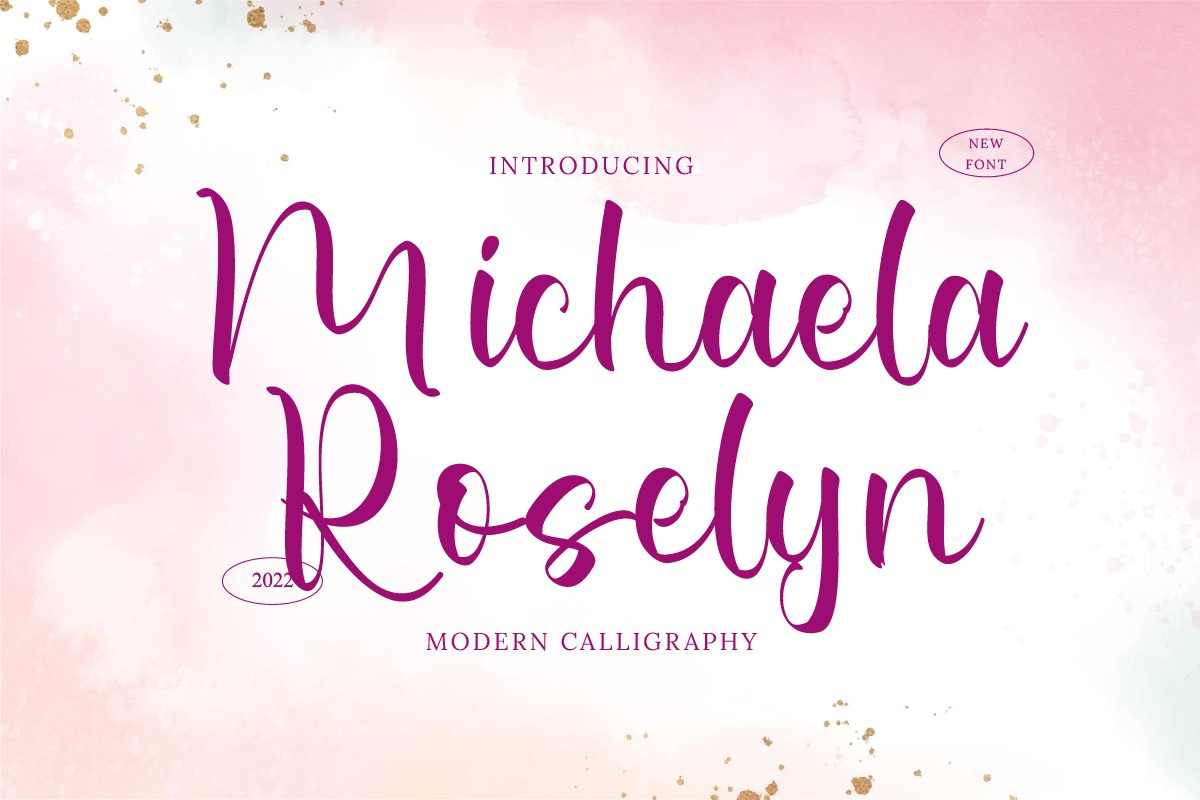 Пример шрифта Michaela Roselyn Regular