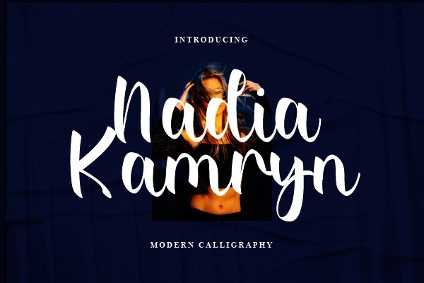 Пример шрифта Nadia Kamryn