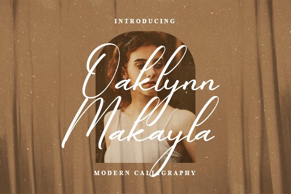 Пример шрифта Oaklynn Makayla