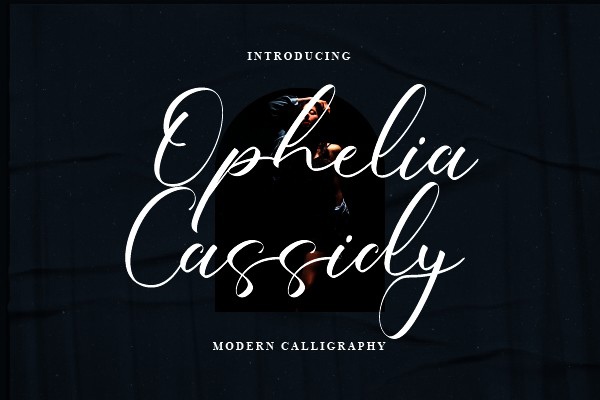 Пример шрифта Ophelia Cassidy Regular