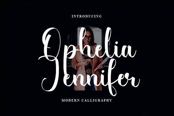 Пример шрифта Ophelia Jennifer Regular