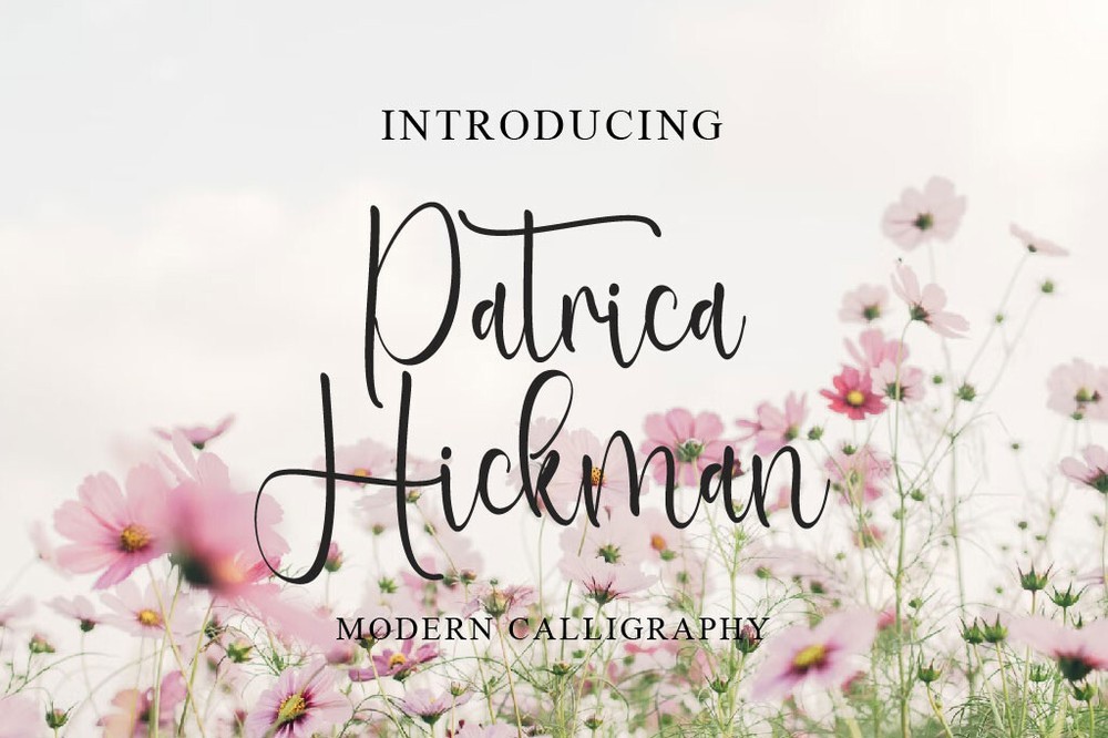 Пример шрифта Patrica Hickman