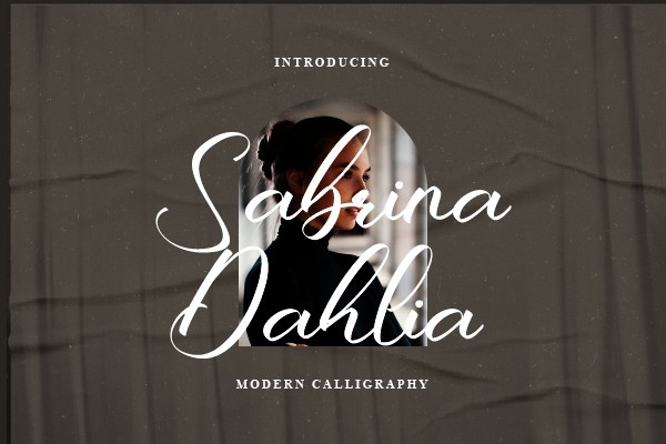 Пример шрифта Sabrina Dahlia