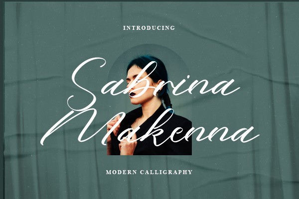 Пример шрифта Sabrina Makenna