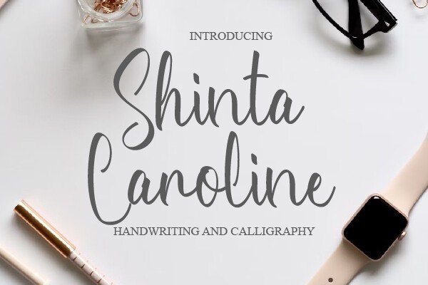 Пример шрифта Shinta Caroline