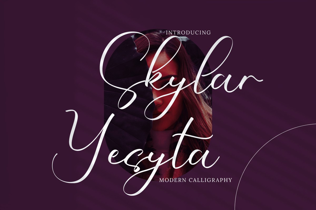Пример шрифта Skylar Yesyta
