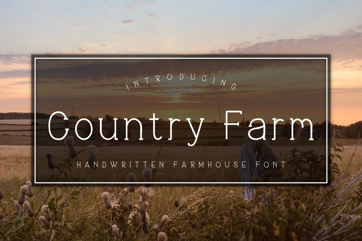 Пример шрифта Country Farm