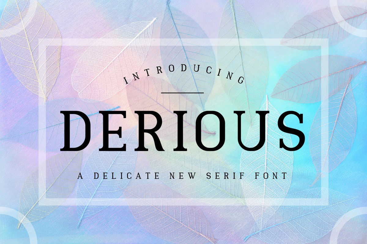 Пример шрифта Derious Bold