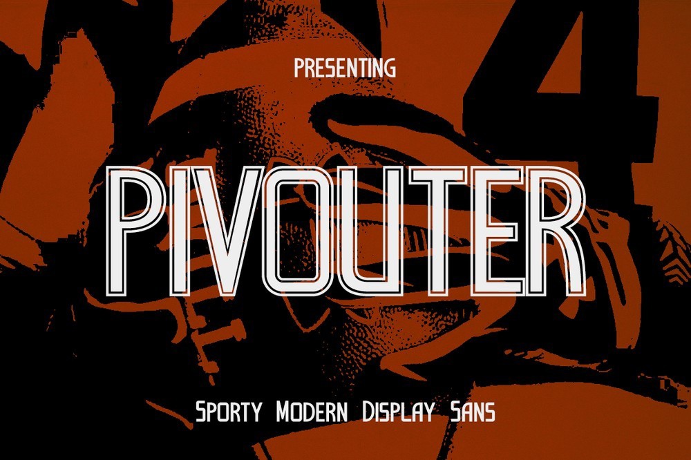 Пример шрифта CF Pivouter Outline