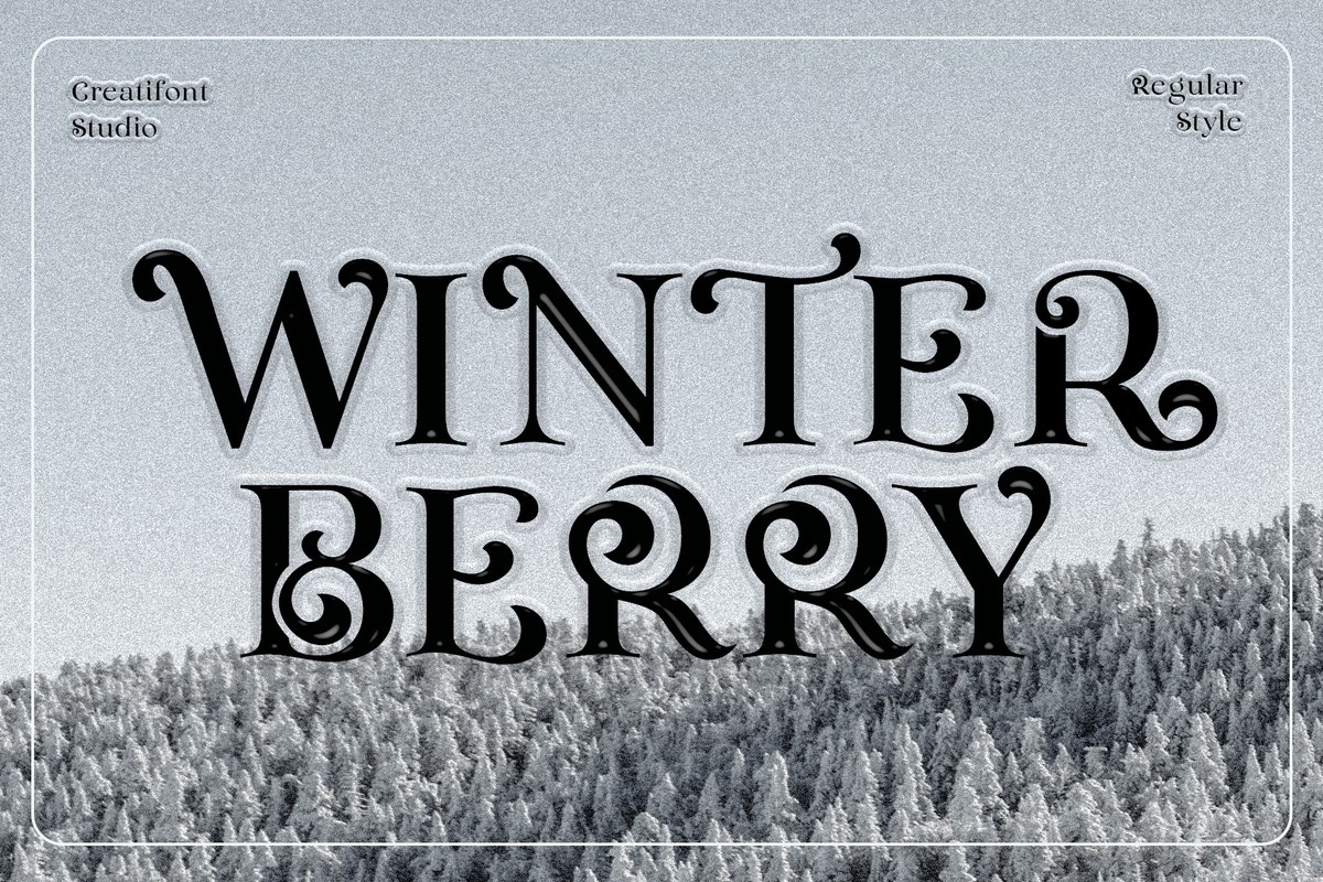 Пример шрифта CF Winterberry