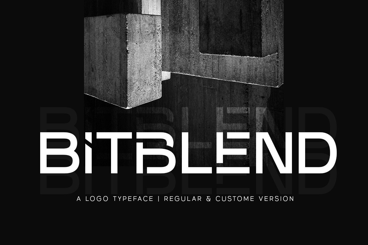 Пример шрифта Bitblend Regular