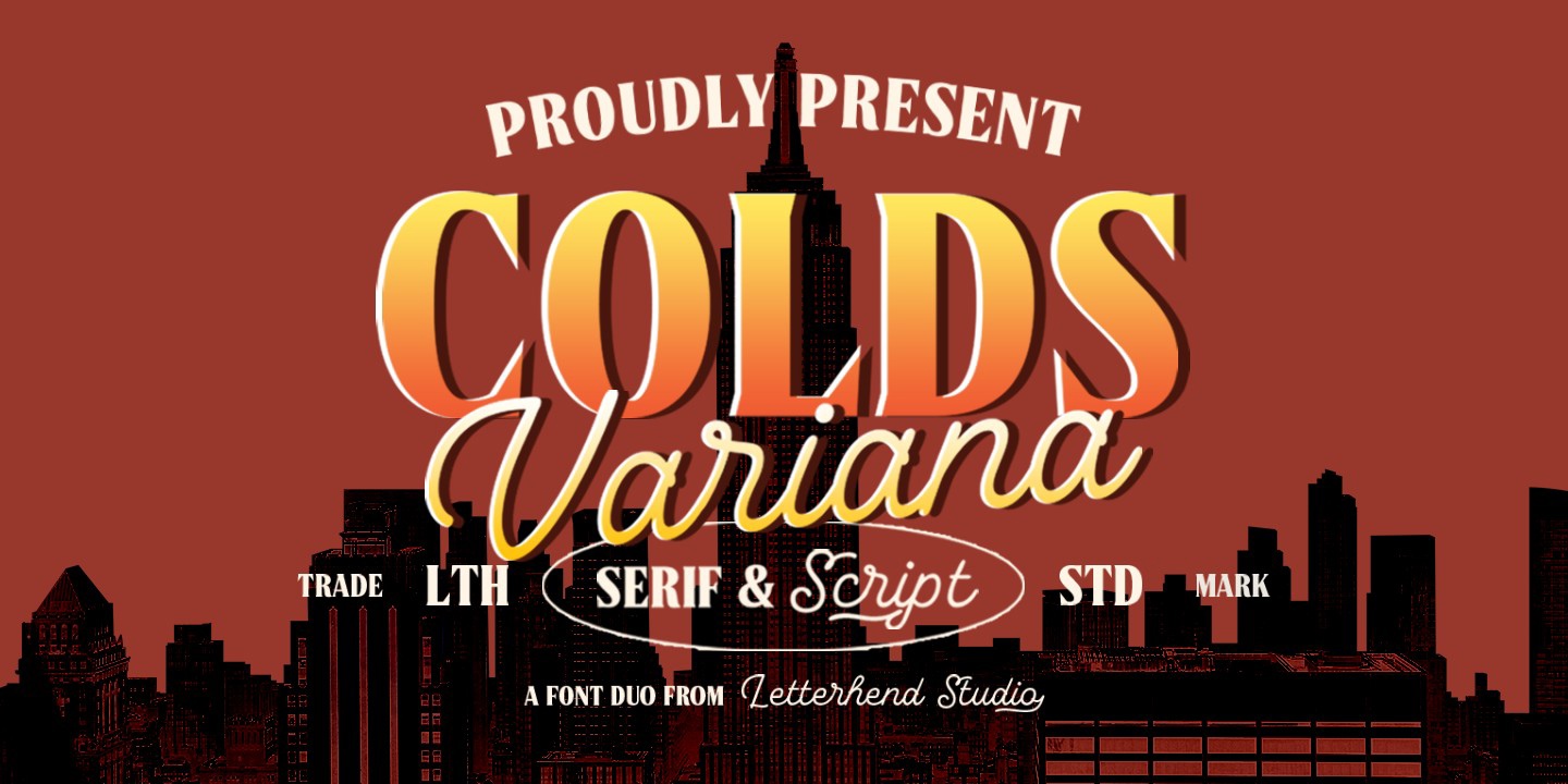 Пример шрифта Cold Variana
