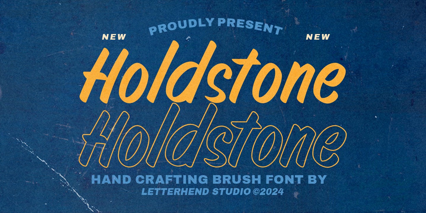 Пример шрифта Holdstone