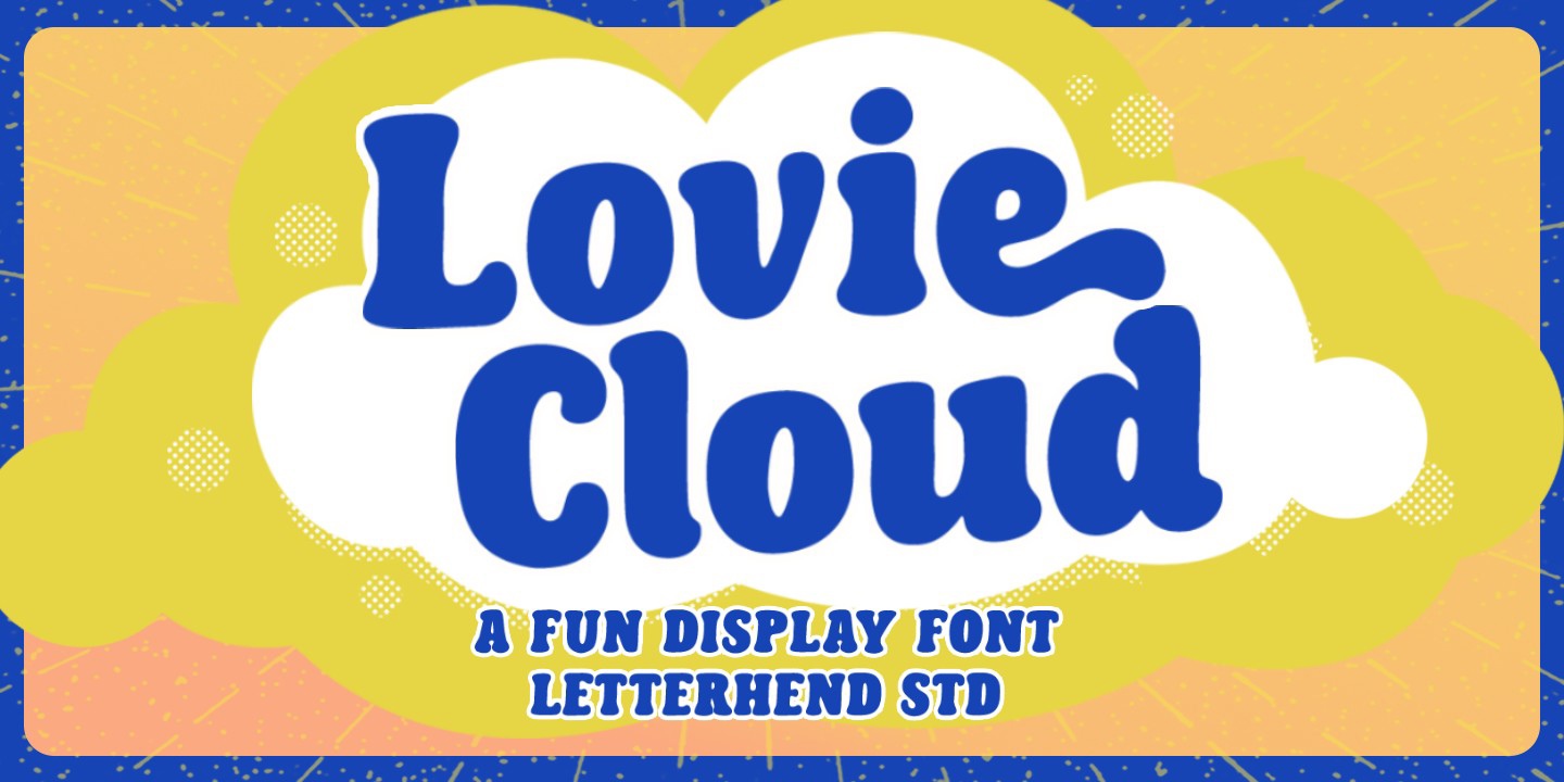 Пример шрифта Lovie Cloud