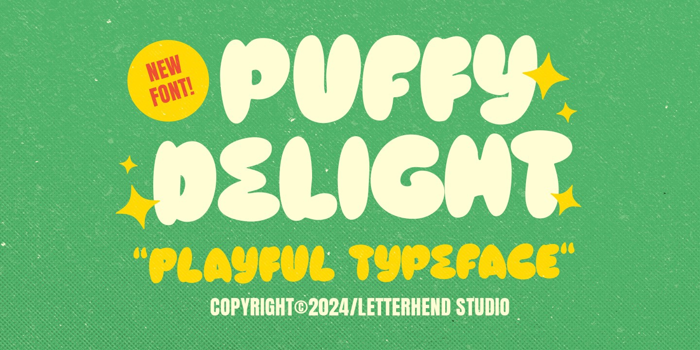 Пример шрифта Puffy Delight