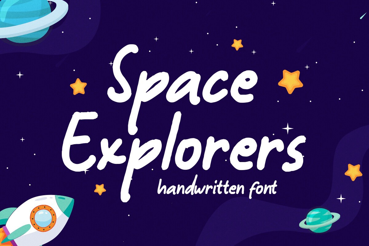 Пример шрифта Space Explorers Regular