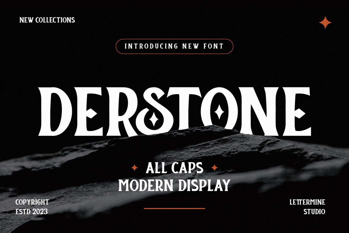 Пример шрифта Derstone