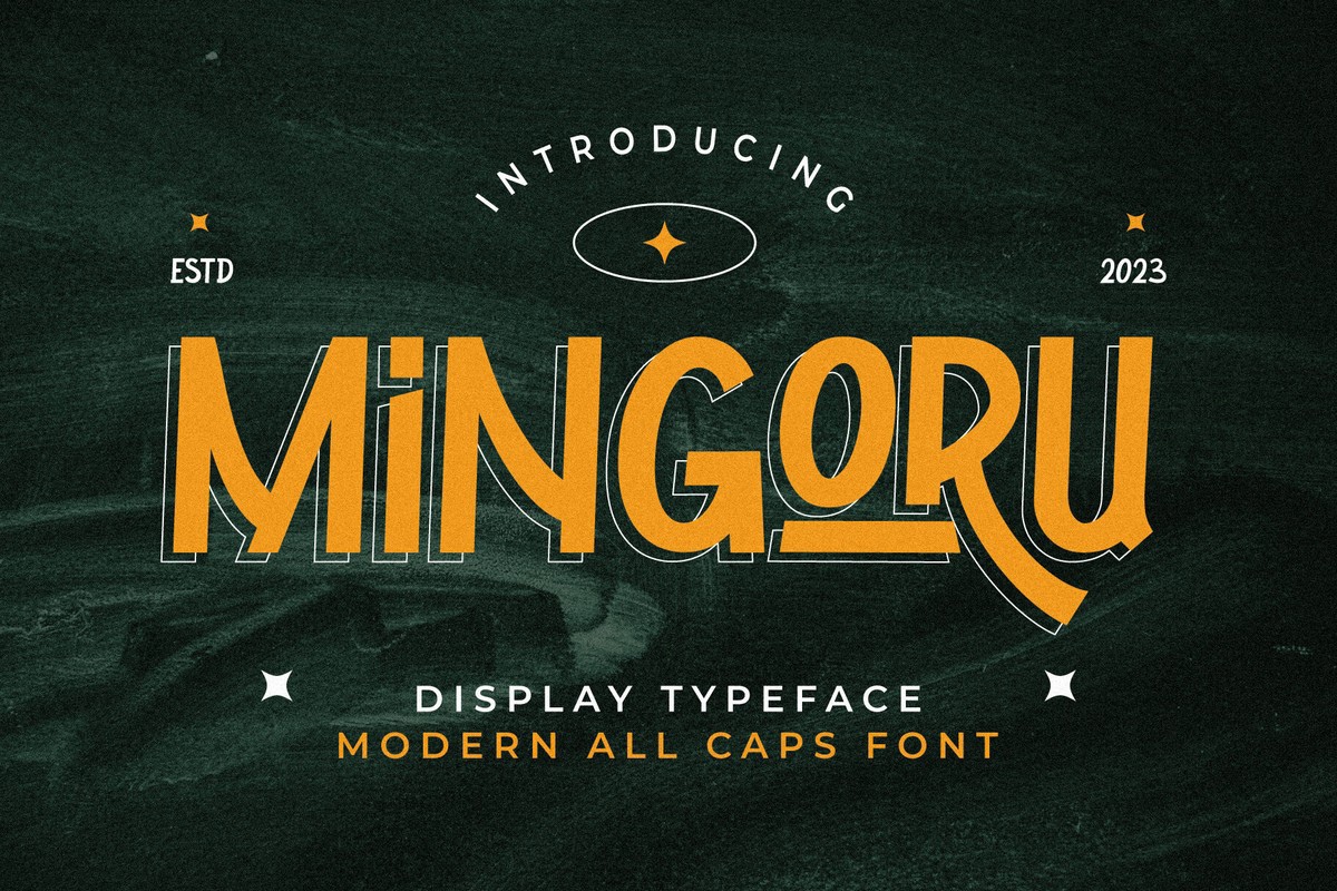 Пример шрифта Mingoru