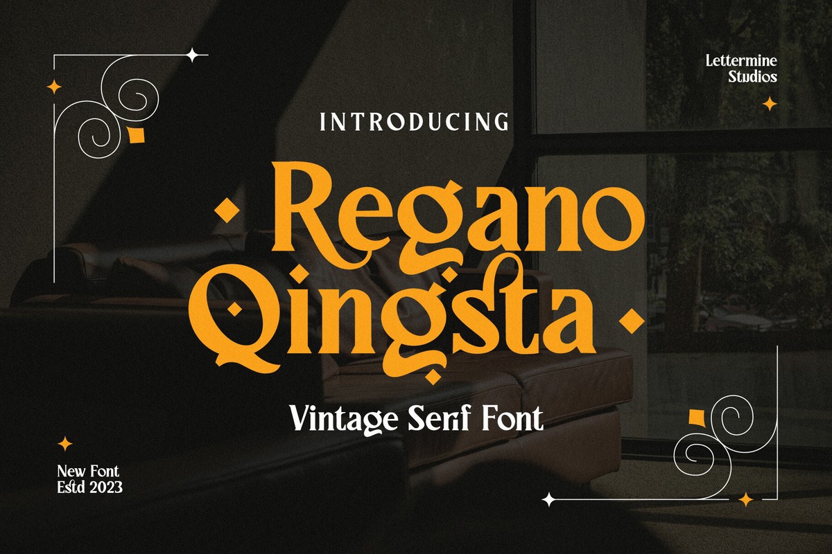 Пример шрифта Regano Qingsta