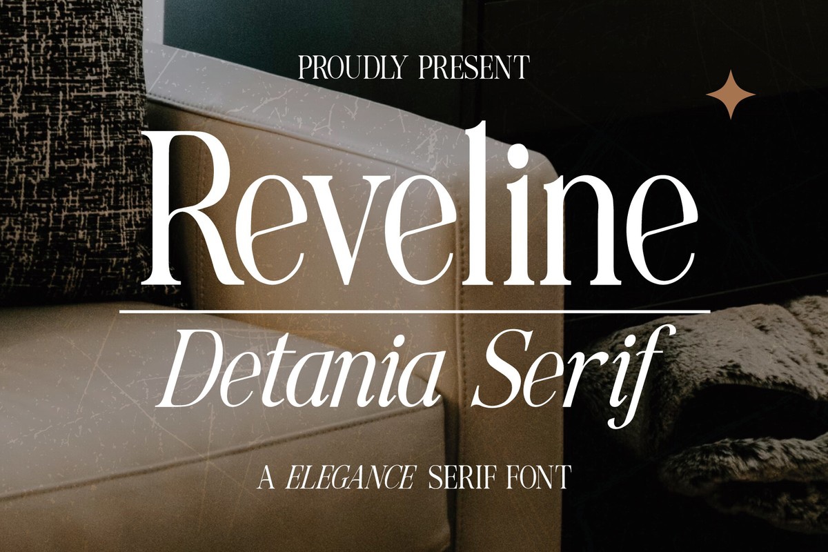 Пример шрифта Reveline Detania