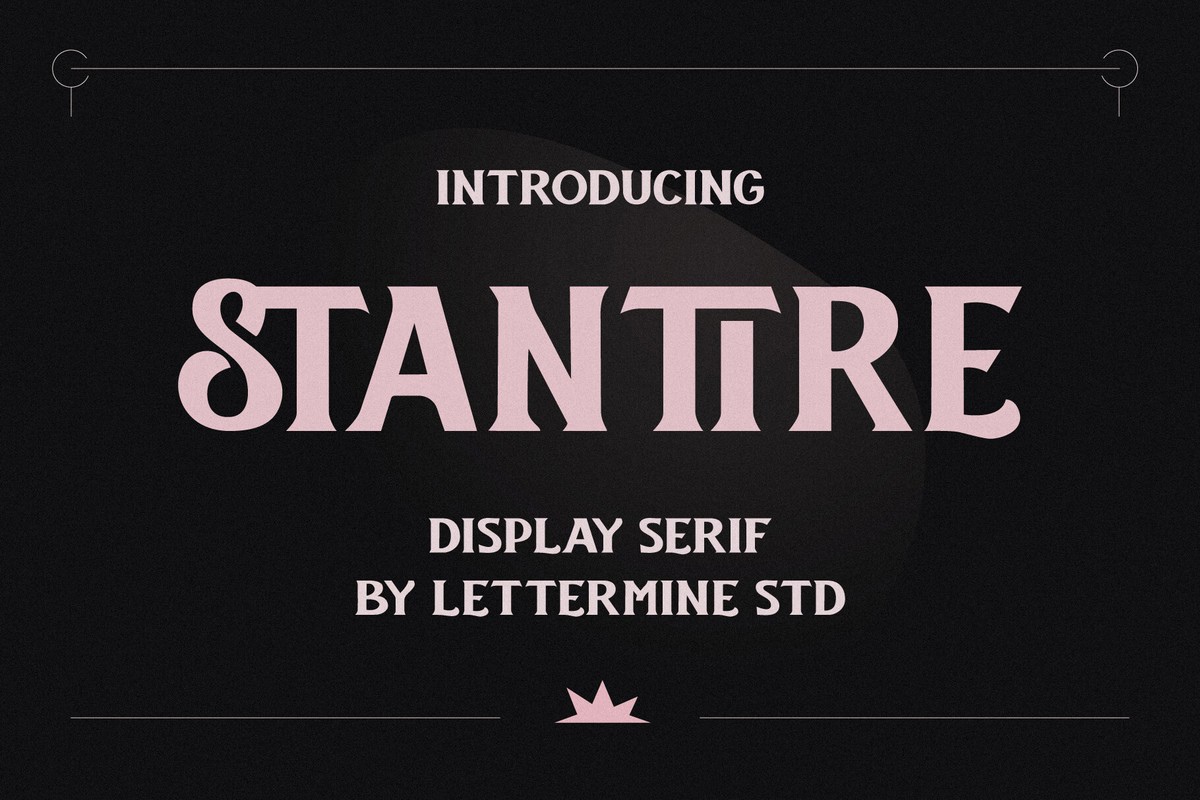 Пример шрифта Stantire