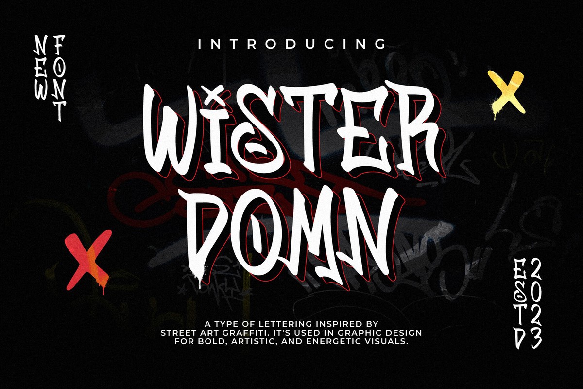 Пример шрифта Wister Domn