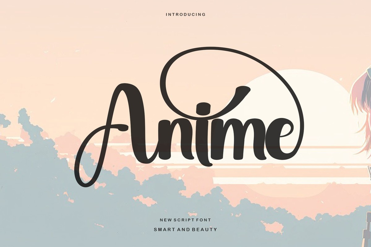 Пример шрифта Anime